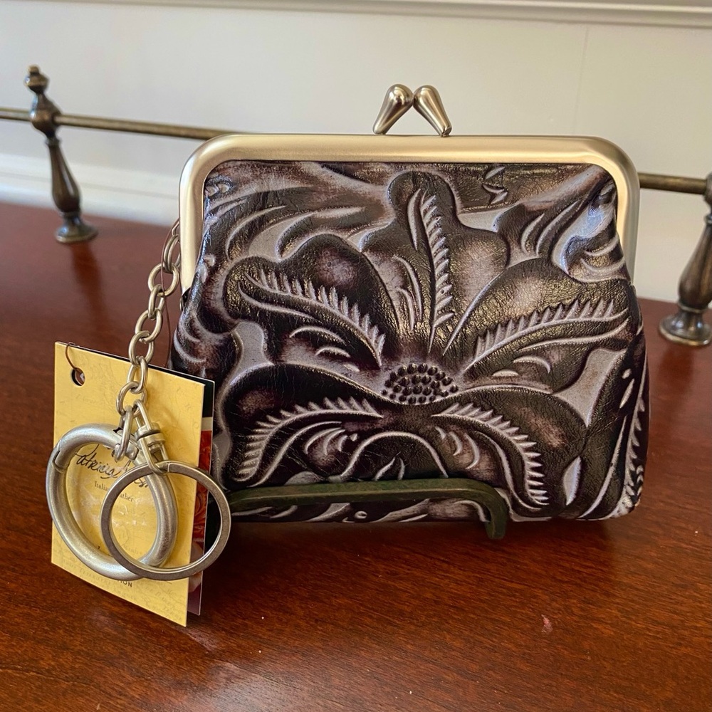 NWT Patricia Nash Tooled Leather Borse Coin Purse